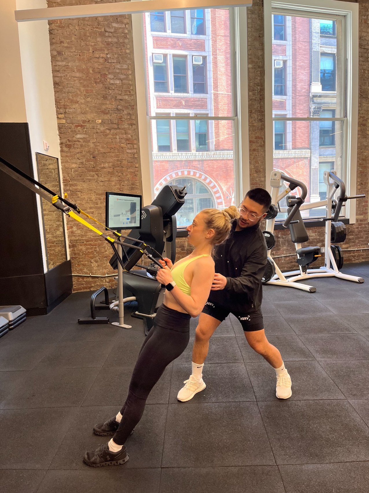 Aaron Fong coaching in the gym